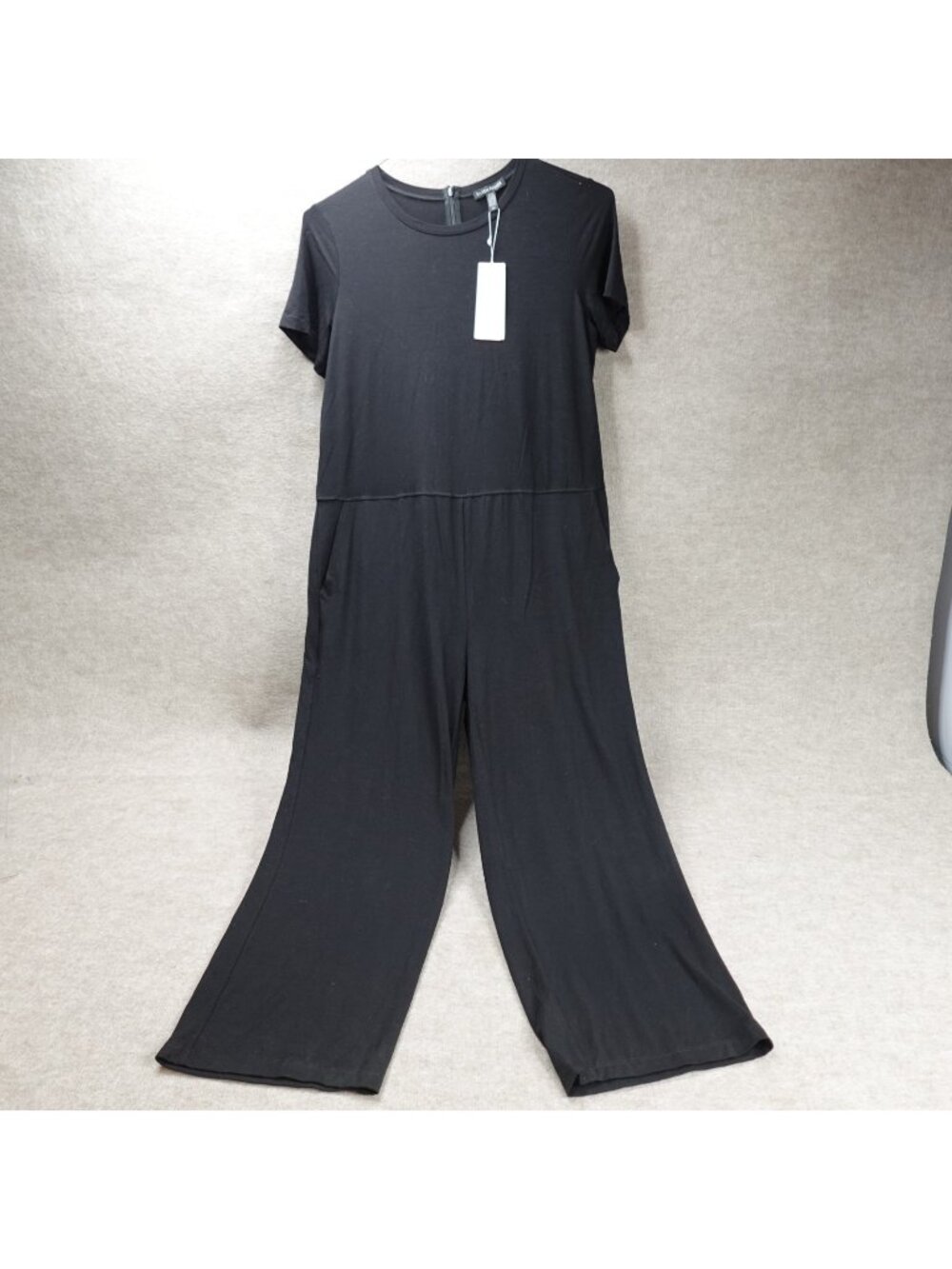 Eileen Fisher Womens Jumpsuit Small Black Round Neck The System Tencel NEW